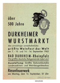 Bad Dürkheimer Wurstmarkt 1963