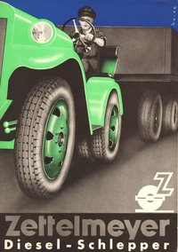 Werbebroschüre für einen Diesel-Schlepper der Firma Zettelmeyer