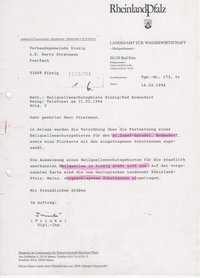 Brief zum Heilquellenschutzgebiert Bad Bodendorf