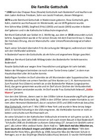 Die Familie Gottschalk - Geschichte einer jüdischen Familie in Bodendorf/Ahr
